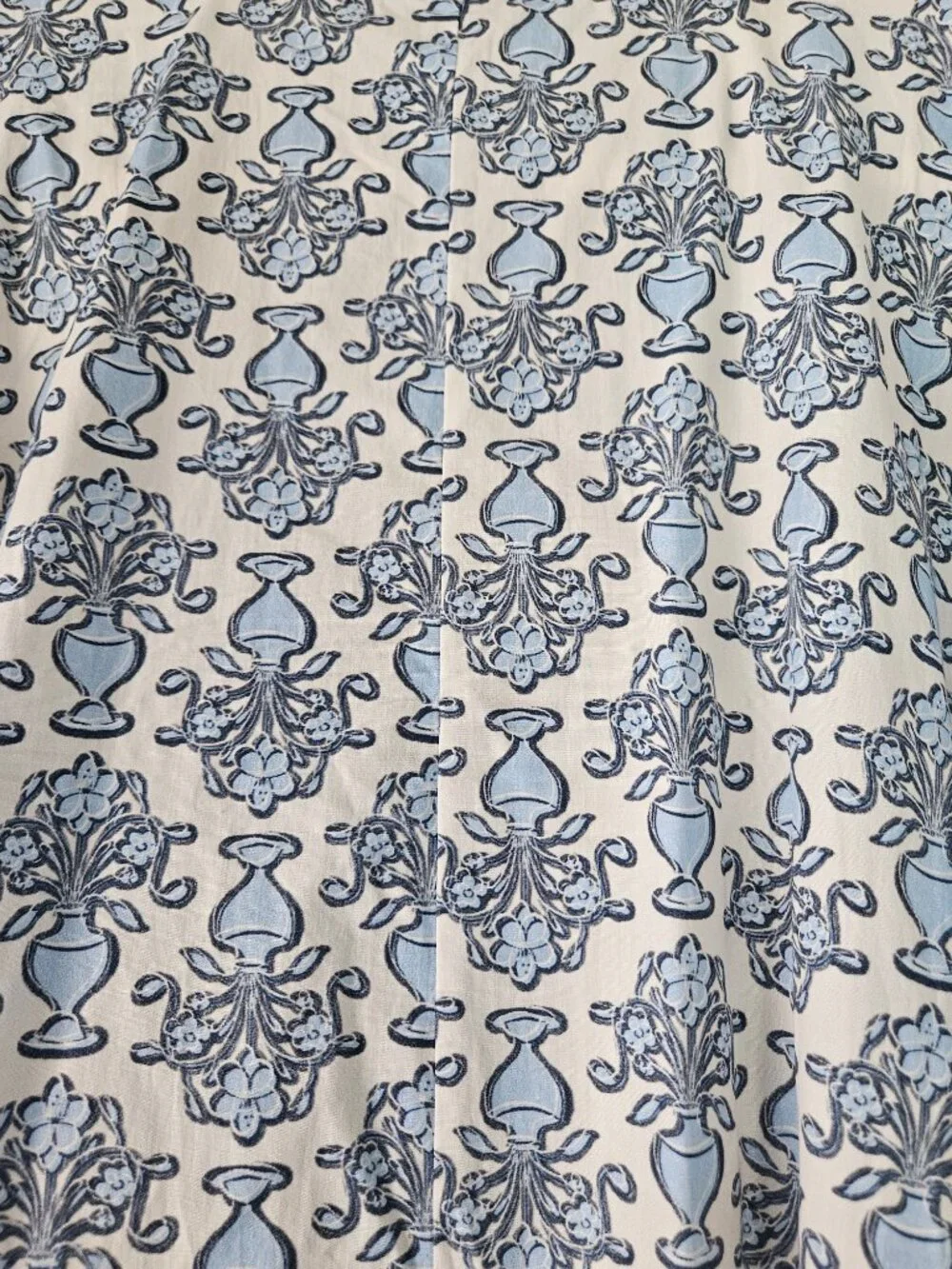 Magari Italy Blue& White Floral Urn Mixed Floral Print Maxi Dress Size M - Picture 4 of 13